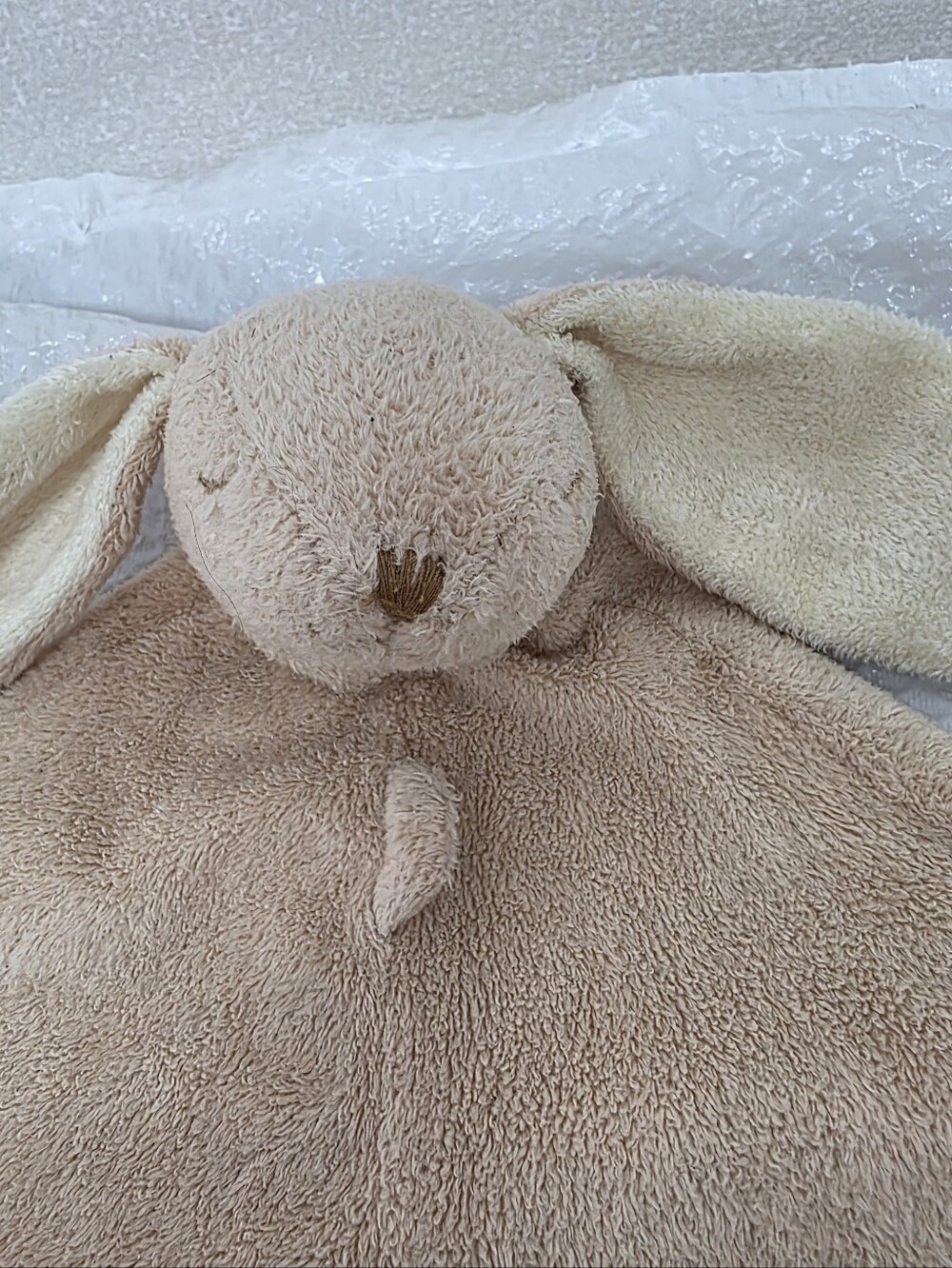 Angel Dear BEIGE BUNNY BABY BLANKIE Infant Security Blanket SOFT Rabbit